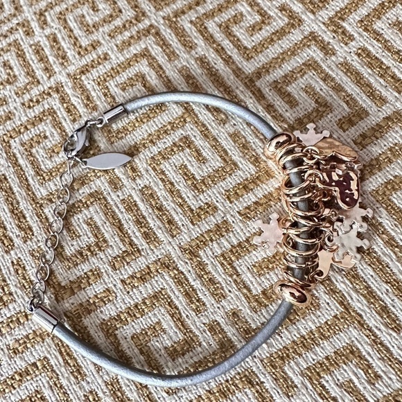 Heart Charm Bracelet by Demdaco Hallmark Silver and Gold Adjustable 5373 B - Picture 9 of 9